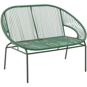 Vente-unique.com Banc de jardin en fils de resine tresses - Kaki - ALIOS III de MYLIA