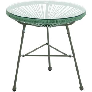 Table de jardin en fils de resine tresses - Kaki - ALIOS III de MYLIA