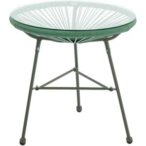 Vente-unique.com Table de jardin en fils de resine tresses - Kaki - ALIOS III de MYLIA