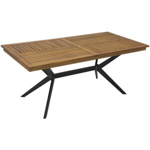 MYLIA Table de jardin en acacia naturel et noir L. 180 cm - TOBAGA de MYLIA