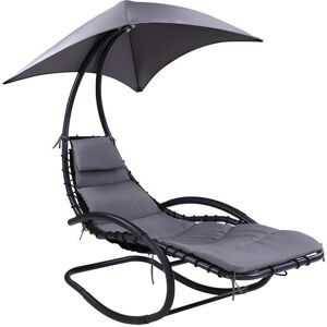 Transat suspendu waterproof en metal et tissu gris anthracite - MOHELI de MYLIA