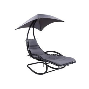 MYLIA Transat suspendu waterproof en métal et tissu gris anthracite - MOHELI de MYLIA