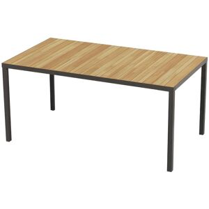 MYLIA Table à manger de jardin en acacia et aluminium anthracite - 6 couverts - L160 cm - MILIES de MYLIA