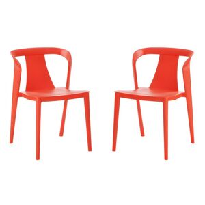 Vente-unique.com Lot de 2 chaises de jardin - Orange - VOLTERRA de MYLIA