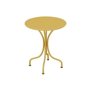 Table ronde de jardin D.60cm en metal - Jaune moutarde - MIRMANDE de MYLIA