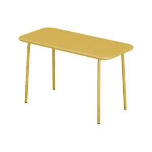 Table de jardin pour enfants en metal L80 cm Jaune moutarde POPAYAN de MYLIA