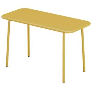 MYLIA Table de jardin pour enfants en métal L.80 cm - Jaune moutarde - POPAYAN de MYLIA