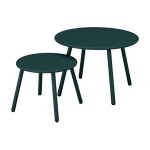 Tables gigognes de jardin en metal Vert sapin MIRMANDE de MYLIA