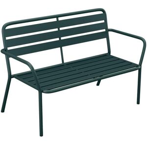 Banc de jardin en metal - Vert sapin - MIRMANDE de MYLIA