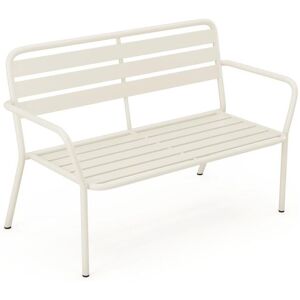 Banc de jardin en metal Beige MIRMANDE de MYLIA