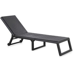 Vente-unique.com Bain de soleil effet tresse sans matelas gris - CANBERRA de MYLIA