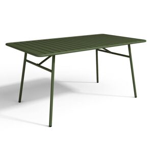 MYLIA Table de jardin L.160 cm en métal - Kaki - MIRMANDE de MYLIA