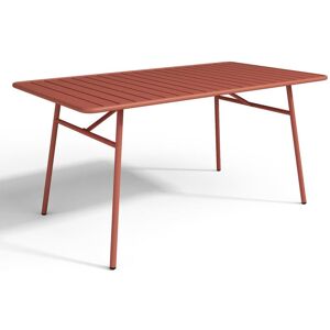 MYLIA Table de jardin L.160 cm en métal - Terracotta - MIRMANDE de MYLIA