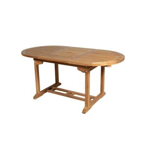 Table a manger de jardin extensible Teck L120 170 cm BYBLOS II de MYLIA