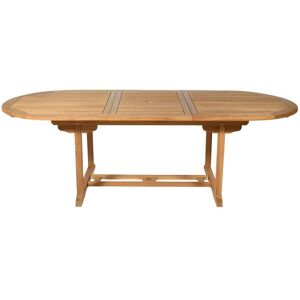 Table a manger de jardin extensible Teck L180 240 cm BYBLOS II de MYLIA