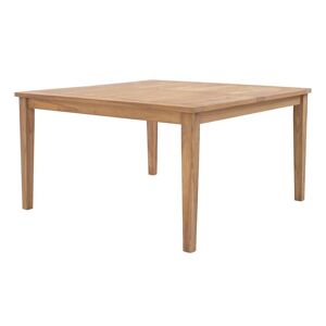 MYLIA Table à manger de jardin carrée en teck L.140 cm - Naturel clair - ALLENDE de MYLIA