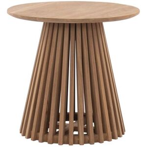 MYLIA Table d'appoint de jardin en teck D.50 cm - Naturel clair - TRIANI de MYLIA