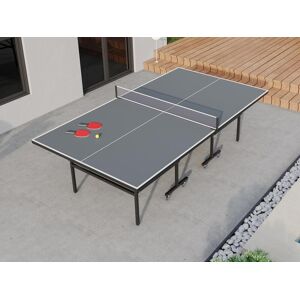 Vente-unique Table de ping-pong pliable à roulettes pour extérieur avec accessoires - L274 x P152.5 x H76 cm - JORDIE