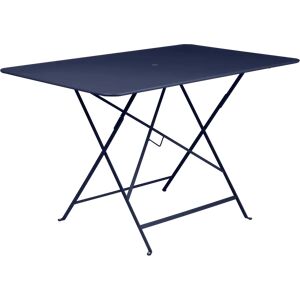 Table Rectangulaire Pliante 177 x 77 cm Bistro en Acier FERMOB Bleu Abysse - Publicité