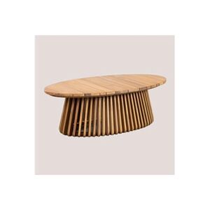 SKLUM Table Basse de Jardin ovale en bois d'Acacia (120x65 cm) Mura Brun Acacia 41 cm - Publicité