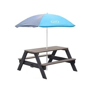 Axi Table Picnic NICK Anthracite avec parasol Bleu Gris 98x95x49cm - Publicité