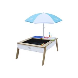 Axi Linda Table sable et eau avec Cuisine et evier Marron Blanc Parasol Bleu Blanc - Publicité