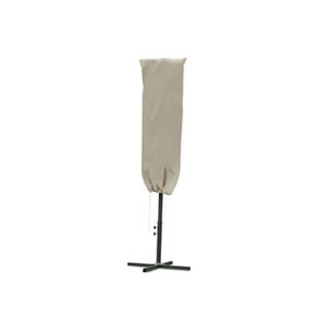 Outsunny Housse de protection imperméable pour parasol droit avec fermeture éclair et cordon de serrage polyester oxford kaki léger - Publicité