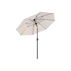 Outsunny Parasol inclinable aluminium fibre de verre polyester diamètre 2,65 m coloris crème - Publicité