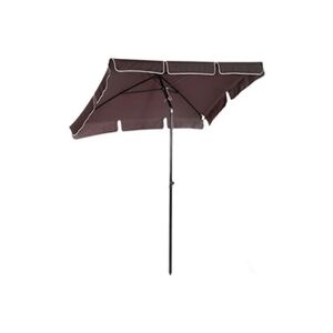 Outsunny Parasol rectangulaire inclinable alu acier polyester haute densité diamètre 2 m chocolat - Publicité