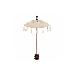 GENERIQUE Parasol Déco Pompons & Coquillages 90cm Beige - Publicité