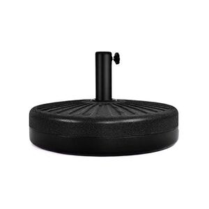 Giantex pied de parasol rond injection d'eau 23L en plastique noir pour terrasse, cour, jardin - Publicité