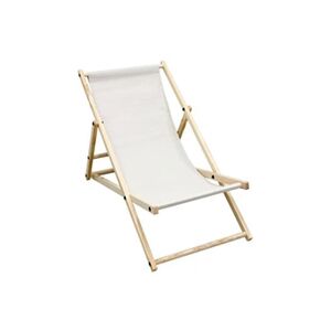 ECD Germany Chaise Longue en Bois de Pin Beige Pliable 120 kg Réglable à 3 Positions de - Publicité