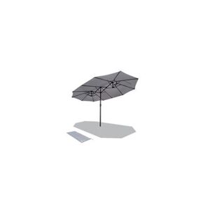 Vounot Parasol jardin double aluminium 455x265x250 cm - Publicité