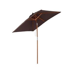 Outsunny Parasol rectangulaire inclinable bois polyester haute densité 2L x 1,5l x 2,3H m chocolat - Publicité