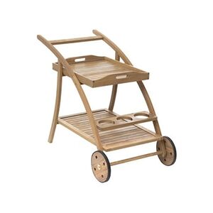 Hesperide Hespéride - Desserte de jardin en bois à roulettes Tiwi - L. 105 x H. 78 cm - Beige - Tiwi - Publicité