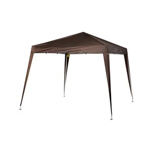 Outsunny Tonnelle barnum de jardin pop-up pliant 2,4L x 2,4l x 2,5H m acier polyester imperméabilisé anti UV avec sac de transport chocolat - Publicité