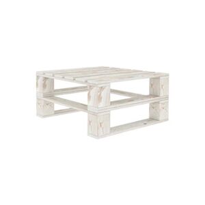 VIDAXL Table palette de jardin blanc bois - Publicité
