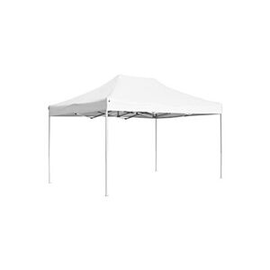 VIDAXL Tente de réception pliable Aluminium 4,5x3 m Blanc - Publicité