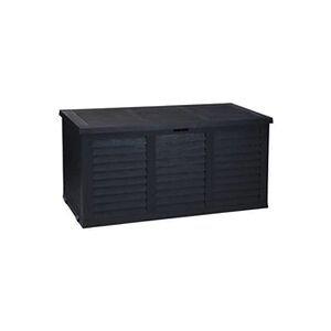 GENERIQUE Coffre de rangement pour coussins de jardin - aspect bois - anthracite - 380 litres - Publicité