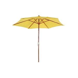 Mendler Parasol Florida, parasol de jardin parasol de marché, Ø 3m polyester/bois jaune - Publicité