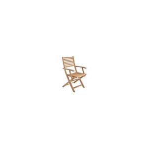 GENERIQUE Lot de 4 fauteuils de jardin pliants en eucalyptus FSC - 57 x 52 x H.90 cm - Publicité