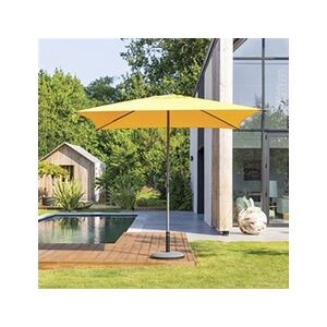 Hesperide Parasol droit carré 2,5x2,5m Soya jaune moutarde Hespéride - Jaune moutarde - Publicité