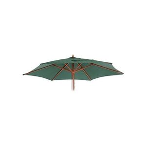 Mendler Toile de rechange pour parasol Florida 3m polyester 6 baleines vert olive - Publicité