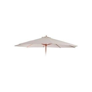 Mendler Toile de rechange pour parasol Florida 3,5m polyester 8 baleines crème-blanc - Publicité