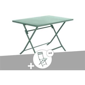 Hesperide Table de jardin rectangle Greensboro 110 x 70 cm Olive avec 4 chaises - Hespéride - Publicité