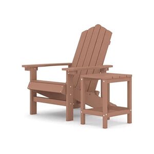 VIDAXL Chaise de jardin Adirondack avec table PEHD Marron - Publicité