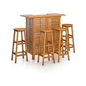 VIDAXL Ensemble de bar de jardin 5 pcs Bois d'acacia solide - Publicité