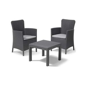 Allibert Mobilier d'extérieur 3 pcs Salvador Graphite 221307 - Publicité