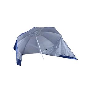 Outsunny Parasol abri solaire contemporain protection UPF 50+ sac transport fourni bleu marine - Publicité