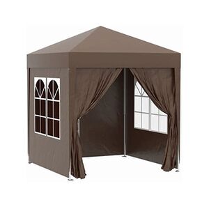 Outsunny Tonnelle de jardin tente pliante barnum pop-up 2 x 2 m 4 parois latérales amovibles 2 fenêtres sac de transport pour camping, festival, plage, jardin - Publicité